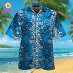 Detroit Lions Short Sleeve Button Up Tropical Aloha Hawaiian Shirt Set for Men Women Kids Gift