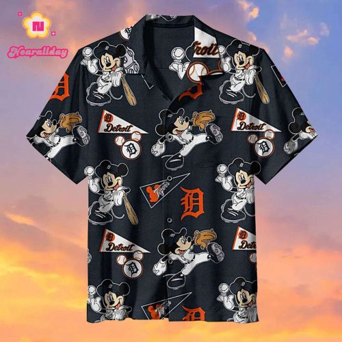 Detroit Tigers Baseball Hawaiian Shirt - Official MLB Merchandise