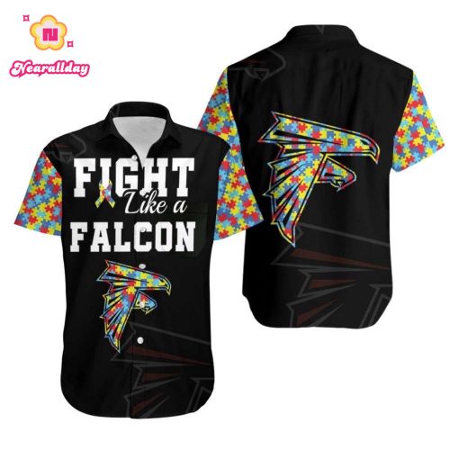 Fight Like A Atlanta Falcons Autism Support Hawaiian Shirt