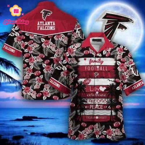 Floral Aloha Atlanta Falcons NFL Hawaiian Shirt Family Football Homerun Team Spirit