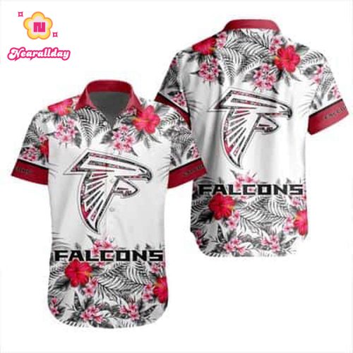 Floral Aloha NFL Atlanta Falcons Hawaiian Shirt Beach Vacation Gift