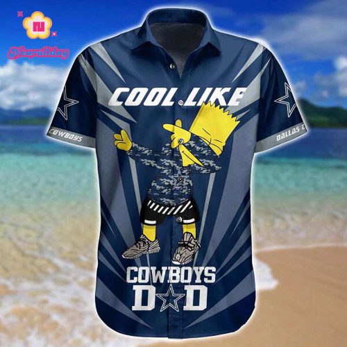 Funny Dallas Cowboys Bart Simpson Dabing Hawaiian Shirt