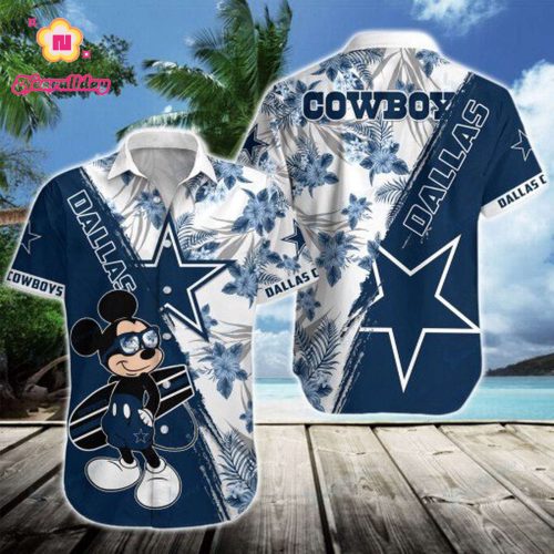 Gift Dallas Cowboys Surfers Mikey Mouse 3D Hawaiian Shirt