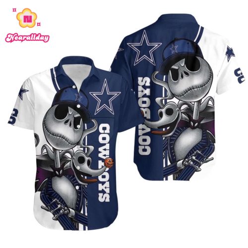 Gift For Dallas Cowboys Fans, Jack Skellington Zero Cowboys 3D Hawaiian Shirt
