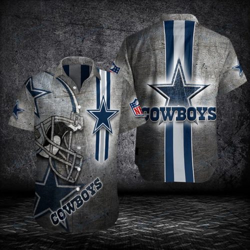 Gift For Fans, Dallas Cowboys Helmet 3D Hawaiian Shirt