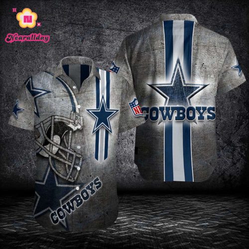 Gift For Fans, Dallas Cowboys Helmet 3D Hawaiian Shirt