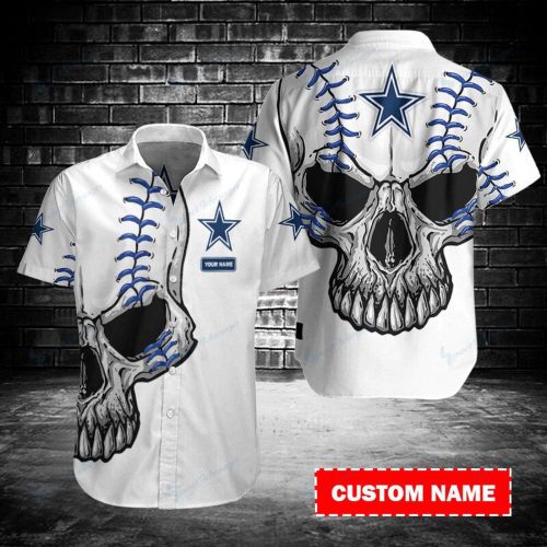 Gift Personalized Dallas Cowboys Skull 3D Hawaiian Shirt
