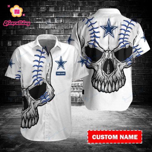 Gift Personalized Dallas Cowboys Skull 3D Hawaiian Shirt