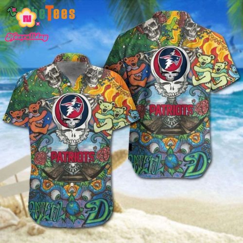 Grateful Dead New England Patriots Hawaiian Shirt, Gifts For Patriots Fans  Perfect Gifts For Your Loved Ones