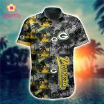 Green Bay Packers Hawaiian Shirt Palm Tree Pattern