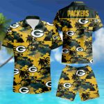 Green Bay Packers Hawaiian Shirt Tropical Flower Short Sleeve Aloha summer shirt