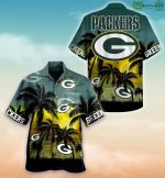 Green Bay Packers NFL NFL Palm Sunset Hawaiian Shirt