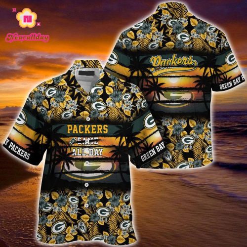 Green Bay Packers Nfl Summer Hawaii Shirt For This Season Gift For Sport Lovers Floral Pattern