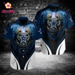 High Quality Dallas Cowboys Lightning Skeletons 3D Hawaiian Shirt
