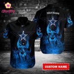 High Quality Personalized Dallas Cowboys Blue Skulls 3D Hawaiian Shirt