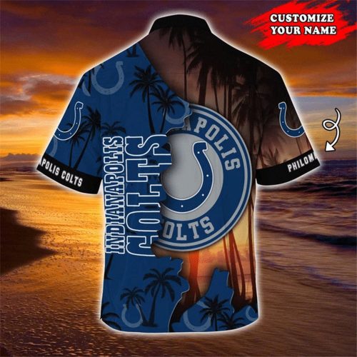 Hot Indianapolis Colts Hawaiian Shirt Customize Your Name