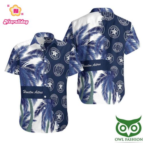 Authentic Houston Astros Coconut Tree Indigo Blue Hawaiian Shirt – Limited Edition