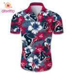 Houston Texans Hawaiian Shirt Tropical Flower Short Sleeve
