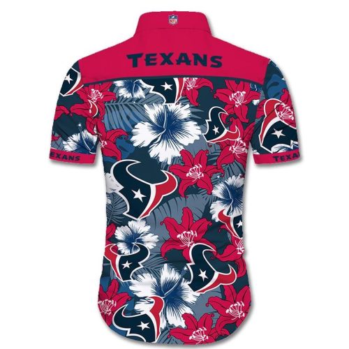 Houston Texans Hawaiian Shirt Tropical Flower Short Sleeve