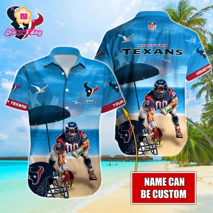 Houston Texans NFL Printed Hawaiian Shirt Custom Gift