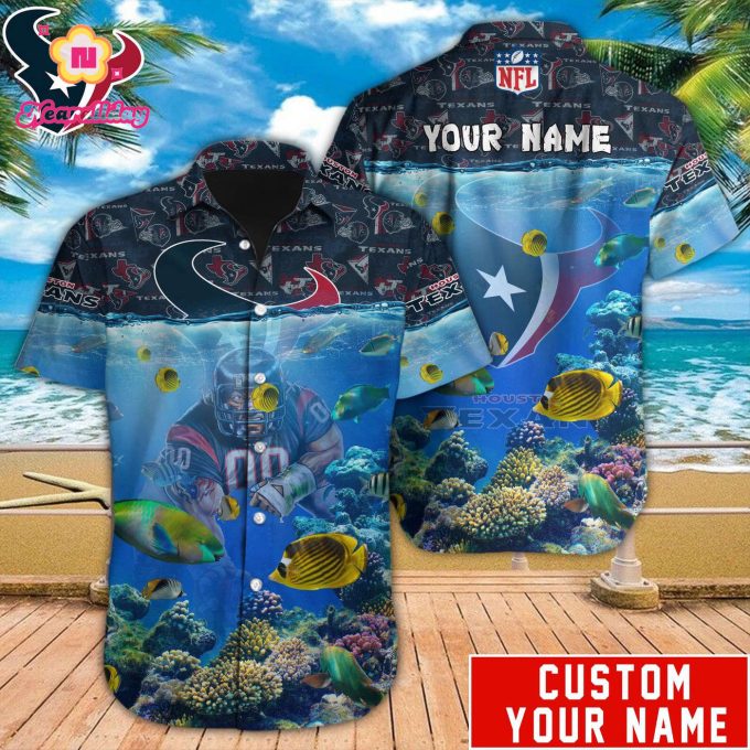 Houston Texans NFL Printed Hawaiian Shirt Custom Gift