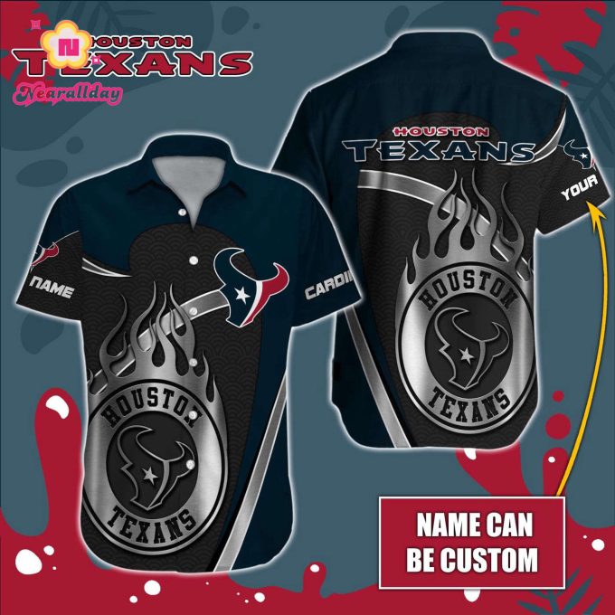 Houston Texans NFL Printed Hawaiian Shirt Custom Gift