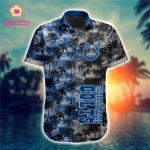 Indianapolis Colts Hawaiian Shirt Palm Tree Pattern Indianapolis Colts Hawaiian Shirt Palm Tree Pattern