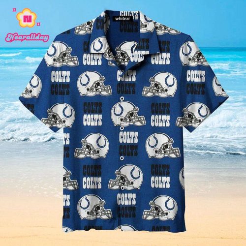 Indianapolis Colts Helmet Premium Hawaiian Shirt Gift For Sports Lovers