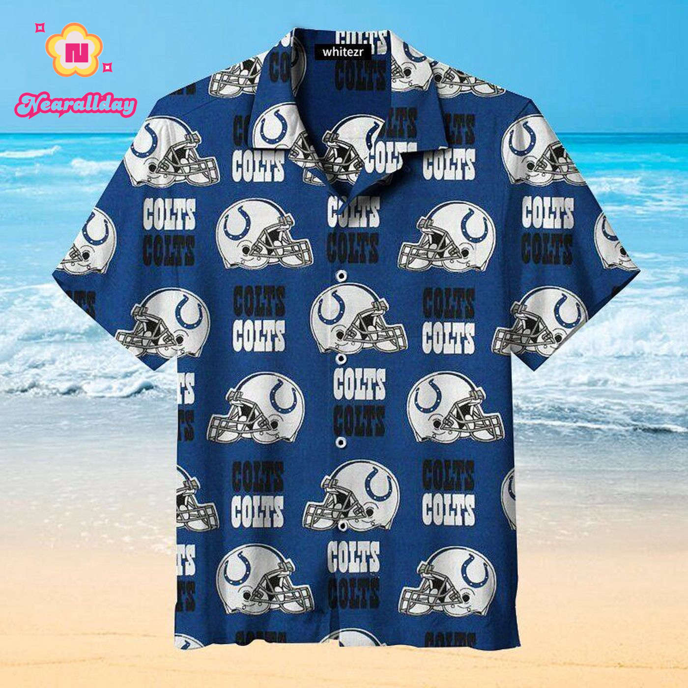Indianapolis Colts Helmet Premium Hawaiian Shirt Gift For Sports Lovers Indianapolis Colts Helmet Premium Hawaiian Shirt Gift For Sports Lovers