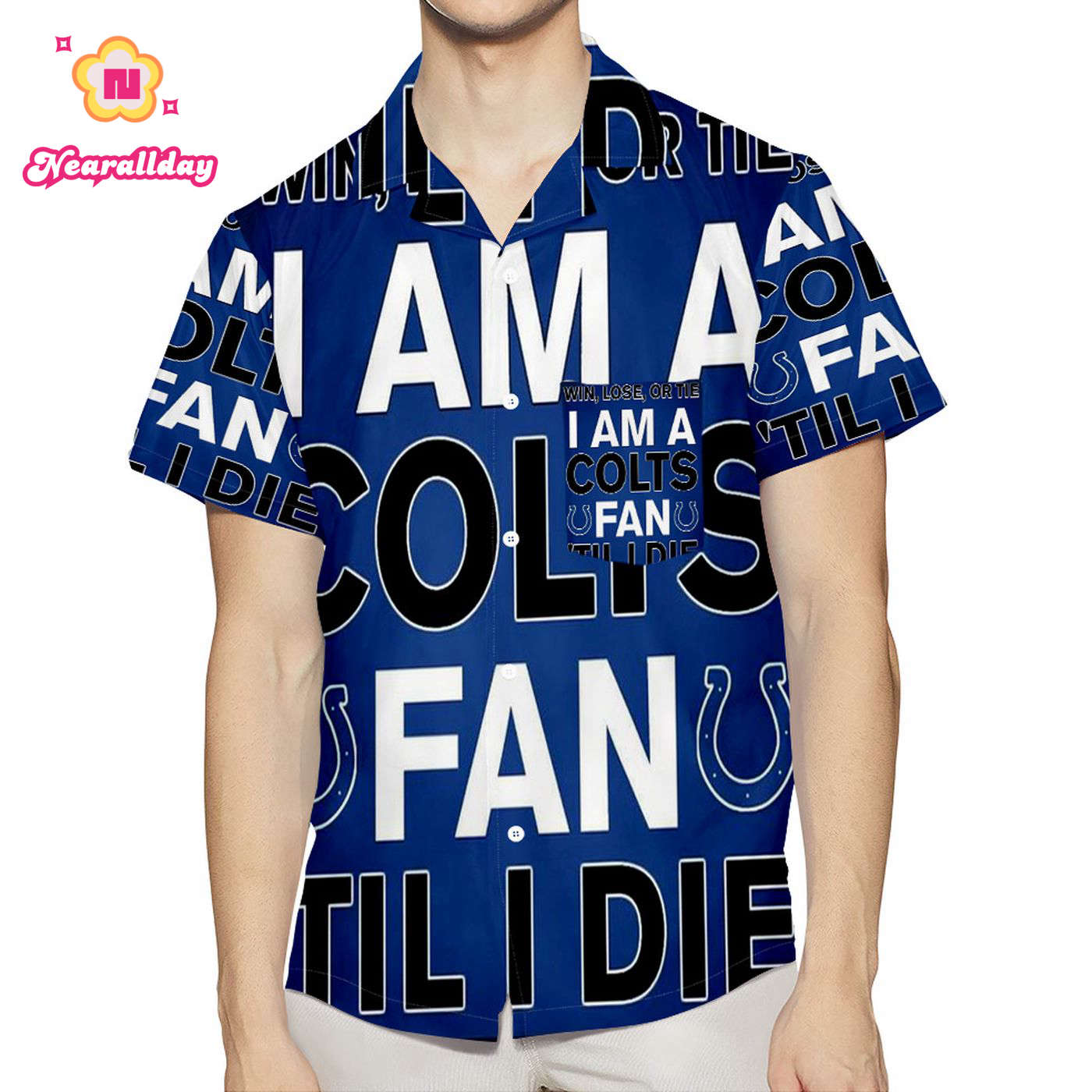 Indianapolis Colts I Am A Colts Fan 3D All Over Print Summer Beach Hawaiian Shirt With Pocket Indianapolis Colts I Am A Colts Fan 3D All Over Print Summer Beach Hawaiian Shirt With Pocket