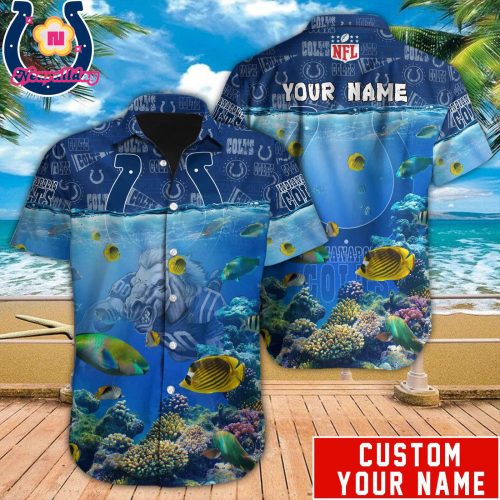 Indianapolis Colts NFL Printed Hawaiian Shirt Custom Gift