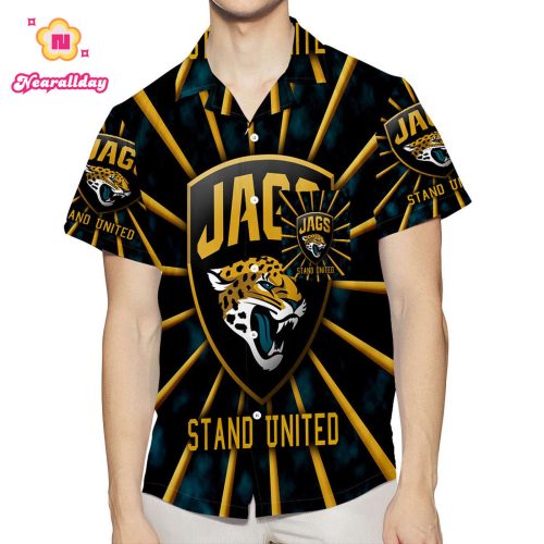 Jacksonville Jaguars Emblem v2 3D All Over Print Summer Beach Hawaiian Shirt With Pocket