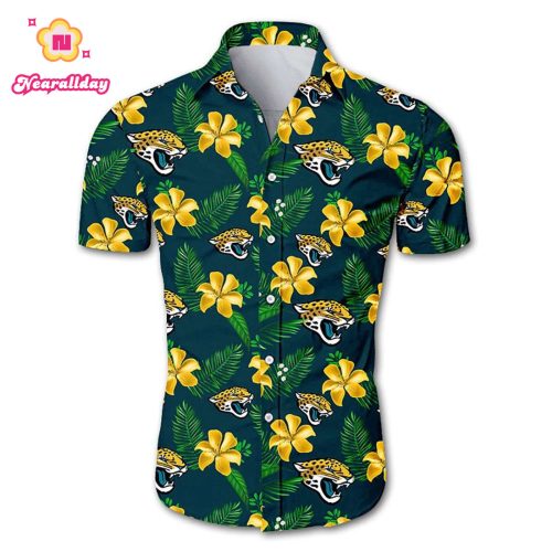 Jacksonville Jaguars Hawaiian Shirt Floral Button Up
