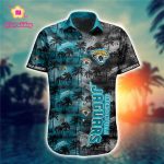 Jacksonville Jaguars Hawaiian Shirt Palm Tree Pattern