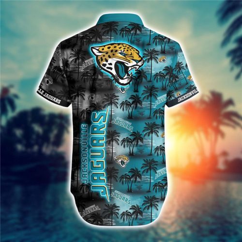 Jacksonville Jaguars Hawaiian Shirt Palm Tree Pattern