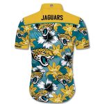 Jacksonville Jaguars Hawaiian Shirt Tropical Flower Short Sleeve