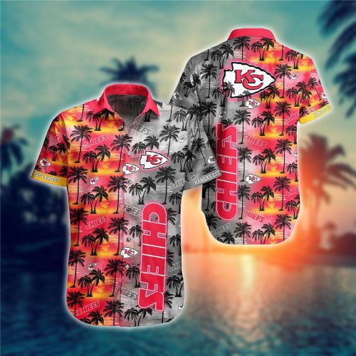 Kansas City Chiefs Hawaiian Shirt Palm Tree Pattern