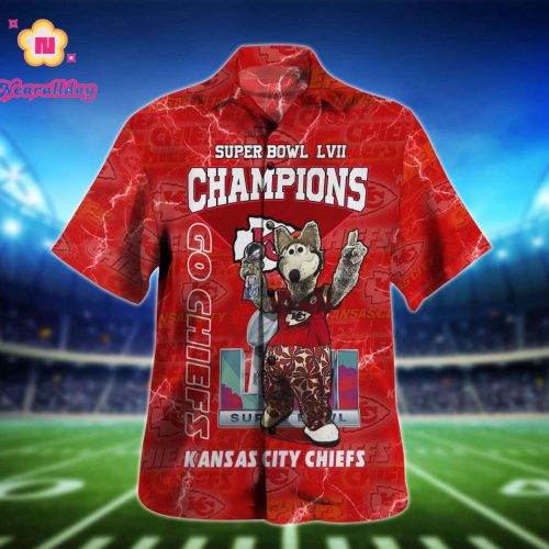 Kansas City Chiefs SuperBowl Champions LVII Febuary 12 2023 hawaiian shirt