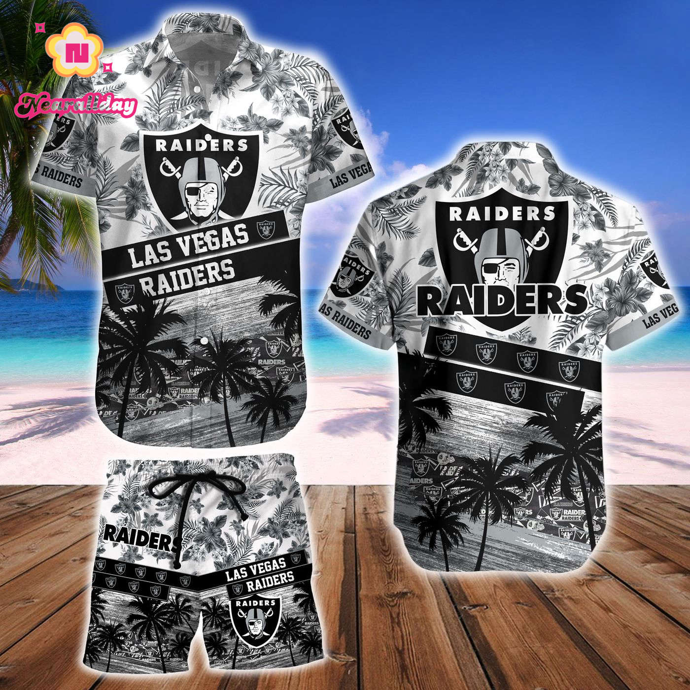 Las Vegas Raiders Hawaiian Shirt And Beach Short – Gift for Men Women Las Vegas Raiders Hawaiian Shirt And Beach Short – Gift for Men Women