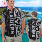 Las Vegas Raiders Short Sleeve Button Up Tropical Aloha Hawaiian Shirt Set for Men Women Kids Gift