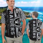 Las Vegas Raiders Short Sleeve Button Up Tropical Aloha Hawaiian Shirt Set for Men Women Kids Gift