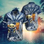 Limited Dallas Cowboys Cute Yoda Hug Cowboys Hawaiian Shirt
