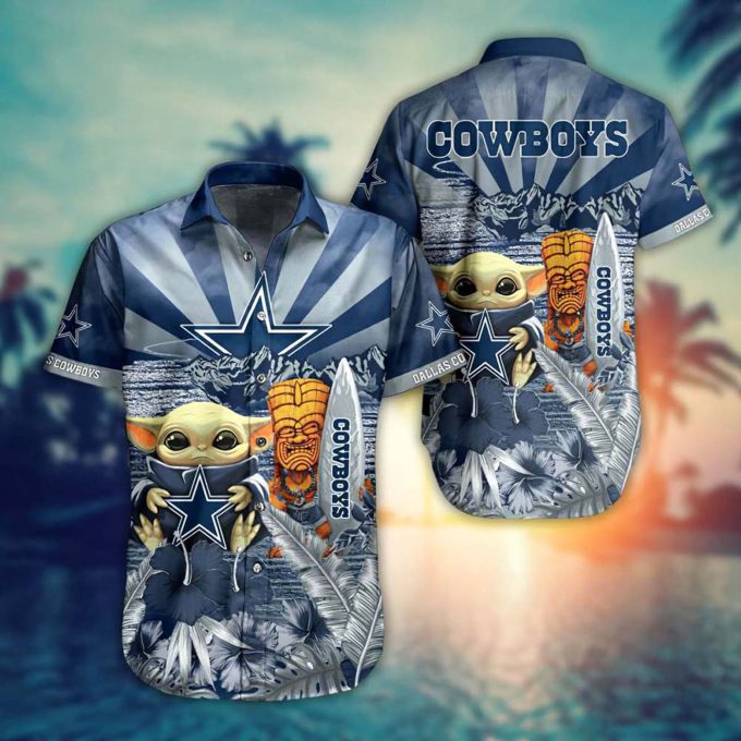 Limited Dallas Cowboys Cute Yoda Hug Cowboys Hawaiian Shirt