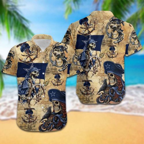 Limited Dallas Cowboys Pirates Skull Hawaiian Shirt