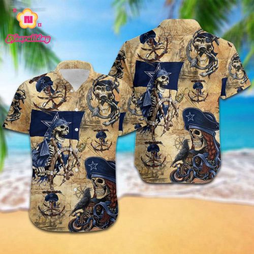 Limited Dallas Cowboys Pirates Skull Hawaiian Shirt
