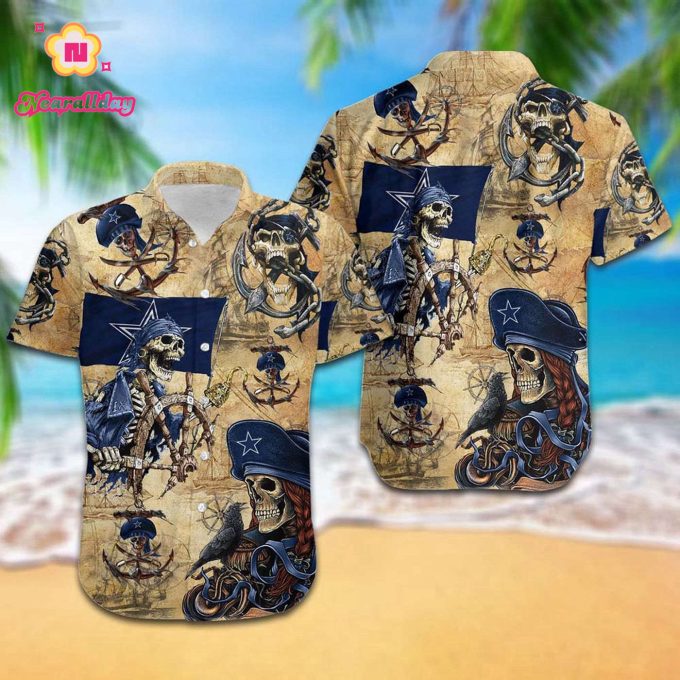 Limited Dallas Cowboys Pirates Skull Hawaiian Shirt