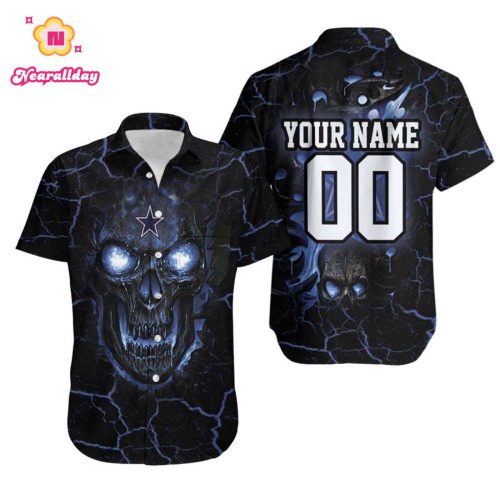 Limited Personalized Dallas Cowboys Lava Skull Hawaiian Shirt