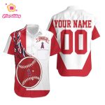 Custom Los Angeles Angels 3D Hawaiian Shirt – Personalized MLB Fan Apparel