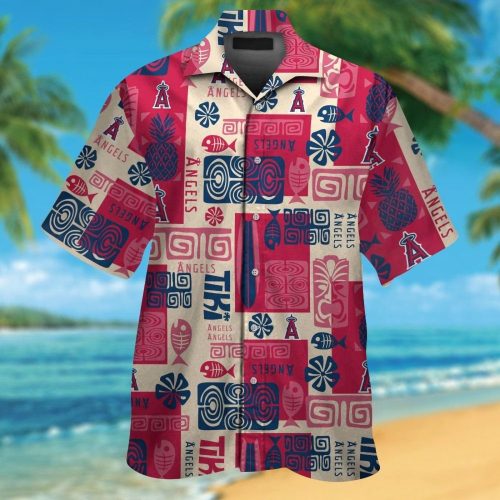 Los Angeles Angels Tropical Aloha Hawaiian Shirt Set for Men Women Kids – MTE05