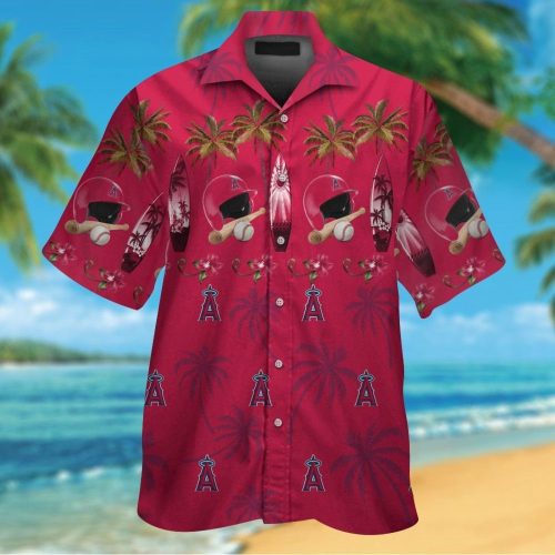 Los Angeles Angels Tropical Aloha Hawaiian Shirt Set for Men Women Kids – MTE09